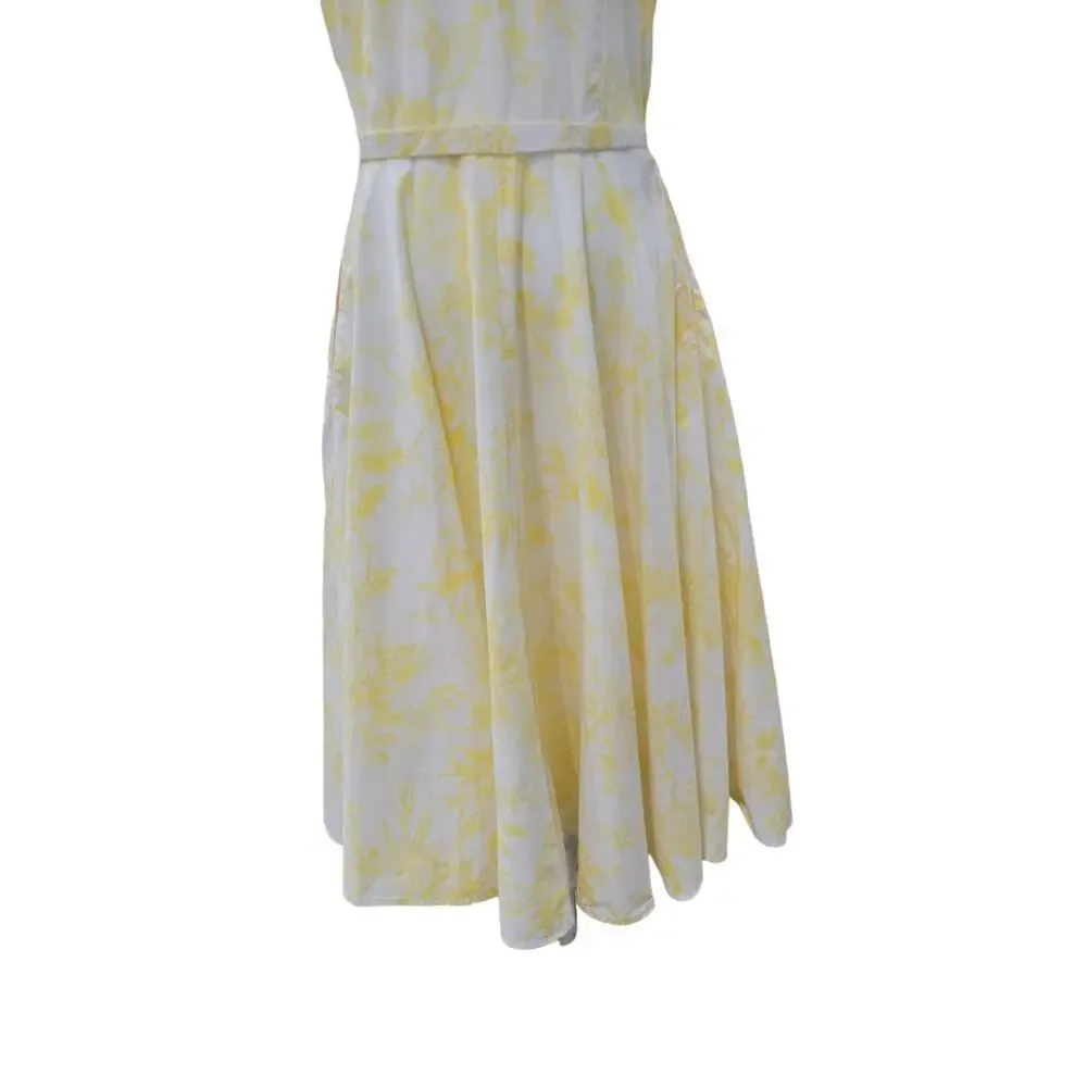 J. Peterman Women's Vintage Toile De Juy Sleeveless Cotton Midi Dress Size 10 - Picture 9 of 16
